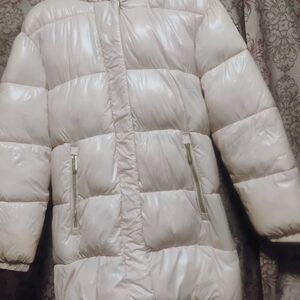 Stylish  Michael Kors Cream/Pink Puffer Jacket